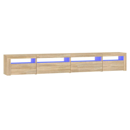 Tv-Meubel Met Led-Verlichting Kleurig Sonoma eiken