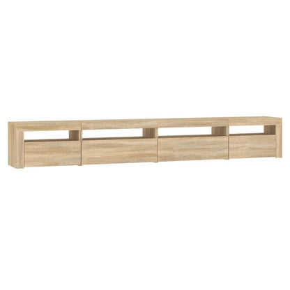 Tv-Meubel Met Led-Verlichting Kleurig Sonoma eiken