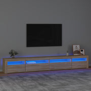 Tv-meubel 270x35x40 cm sonoma eiken LED