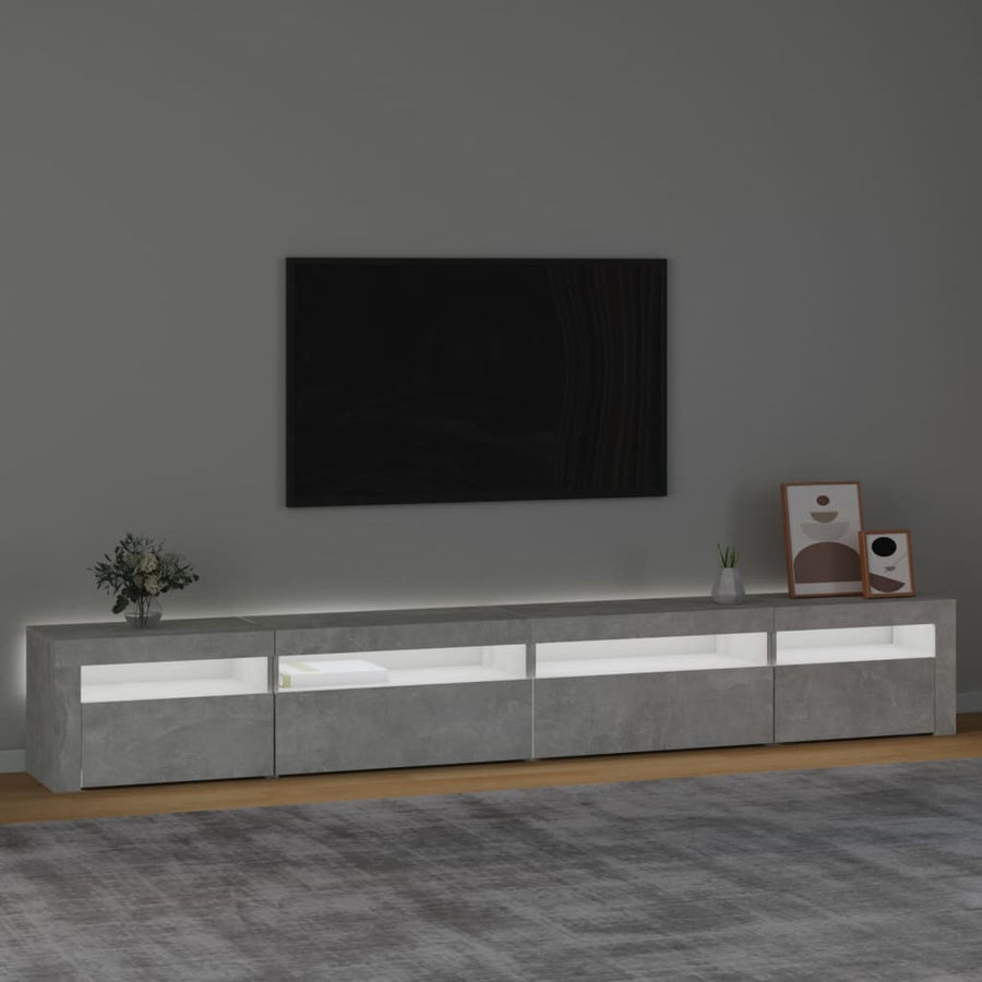 Tv-Meubel Met Led-Verlichting Betongrijs