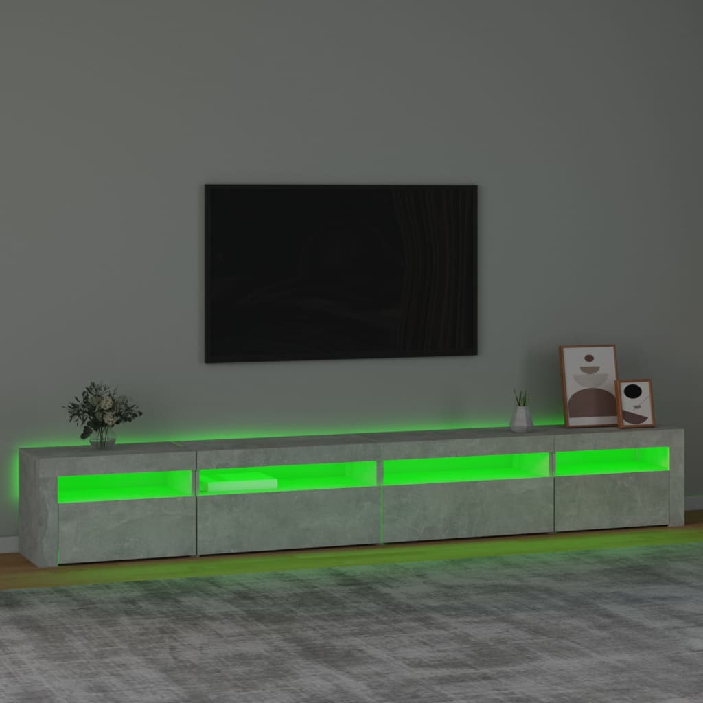 Tv-Meubel Met Led-Verlichting Betongrijs