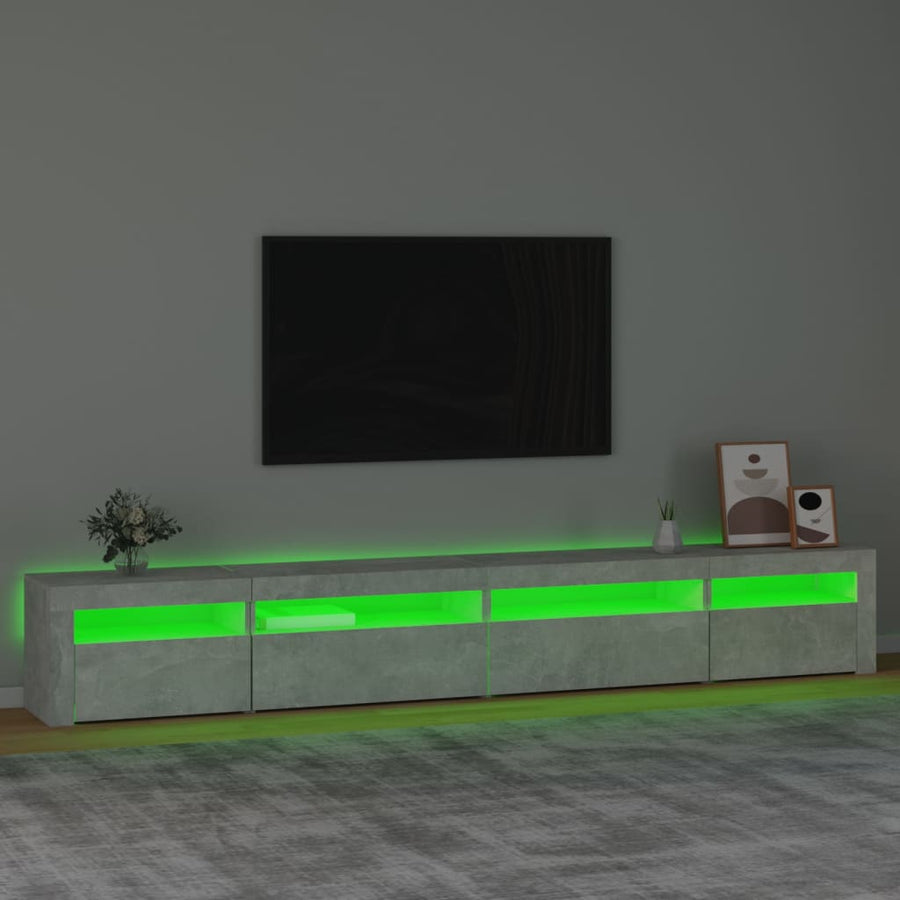 Tv-Meubel Met Led-Verlichting Betongrijs
