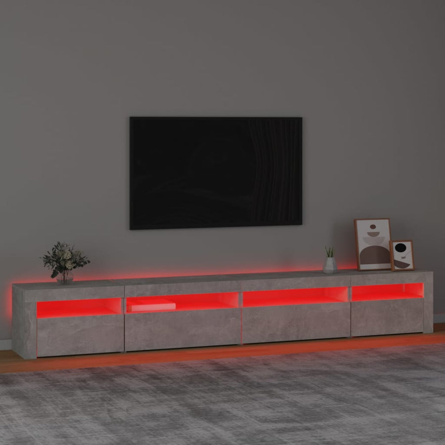 Tv-Meubel Met Led-Verlichting Betongrijs
