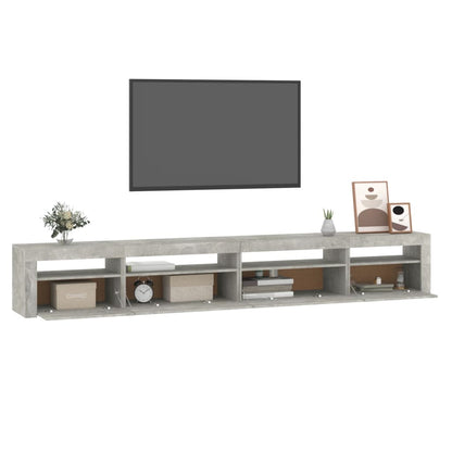 Tv-Meubel Met Led-Verlichting Betongrijs