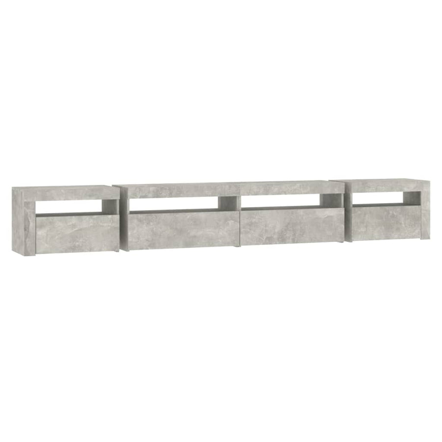 Tv-Meubel Met Led-Verlichting Betongrijs