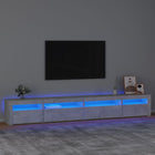 TV Cabinet with LED Lights 270x35x40 cm Concrete Grey