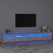 Tv-meubel 270x35x40 cm betongrijs met led-verlichting