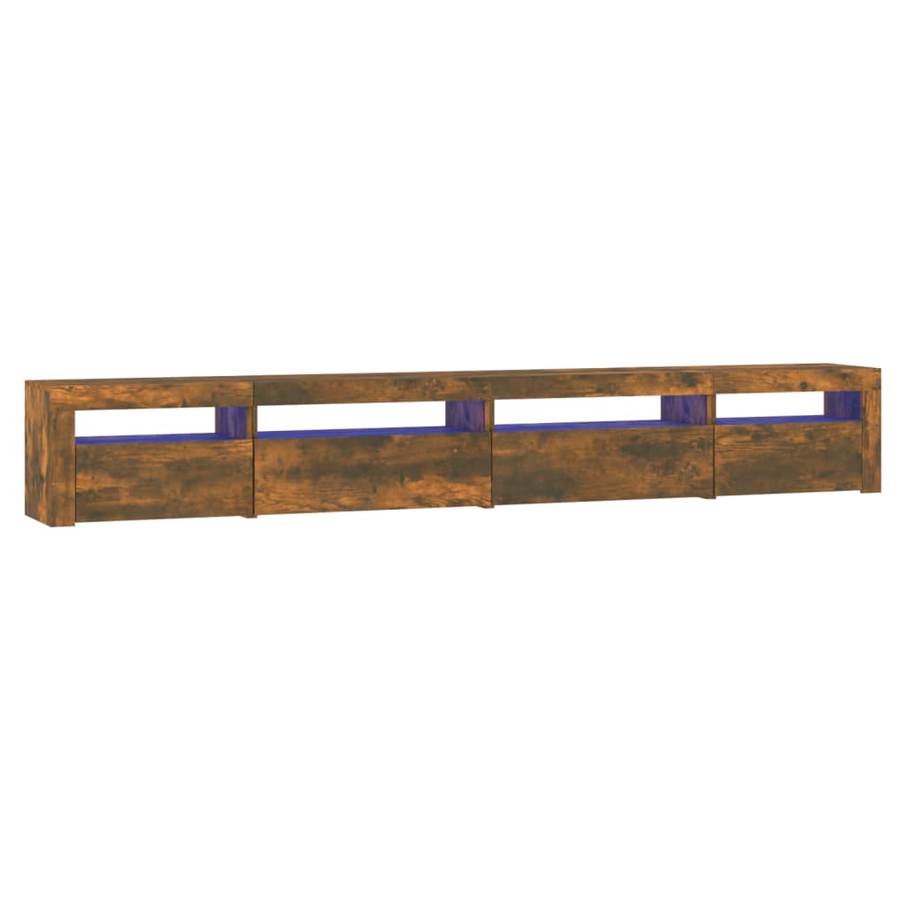 Tv-Meubel Met Led-Verlichting 270X35X40 Cm Gerookt Eikenkleurig 1 270 x 35 x 40 cm