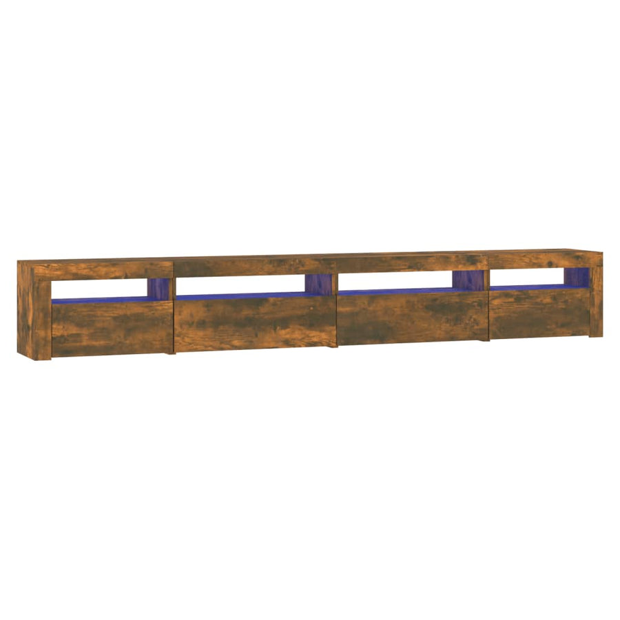 Tv-Meubel Met Led-Verlichting 270X35X40 Cm Gerookt Eikenkleurig 1 270 x 35 x 40 cm