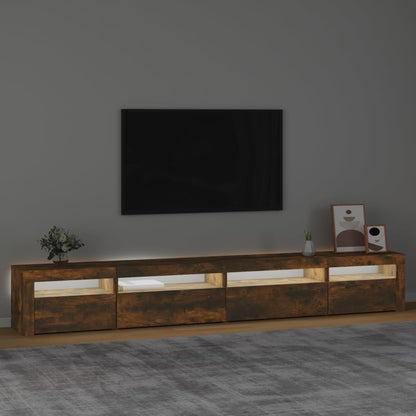 Tv-Meubel Met Led-Verlichting 270X35X40 Cm Gerookt Eikenkleurig 1 270 x 35 x 40 cm