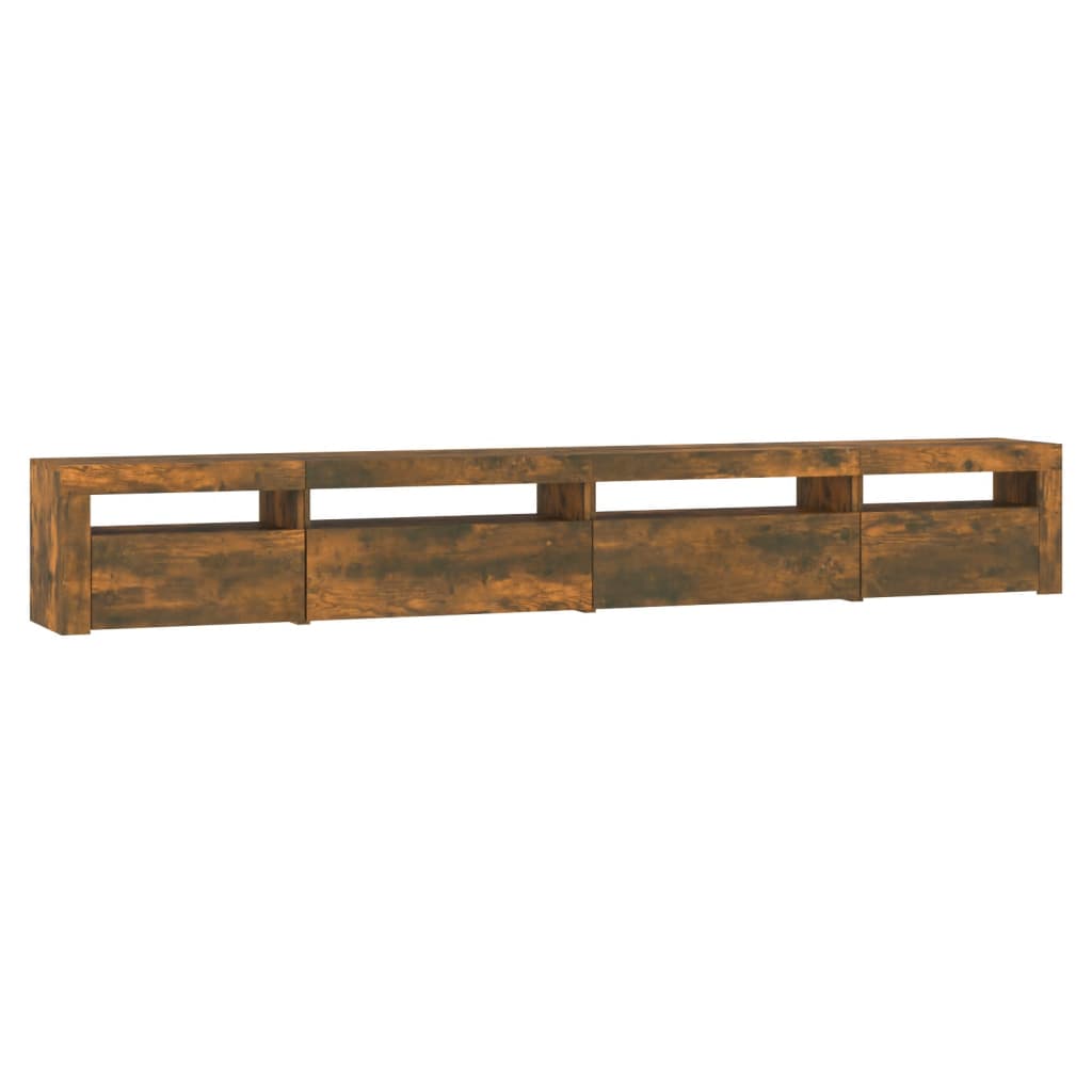 Tv-Meubel Met Led-Verlichting 270X35X40 Cm Gerookt Eikenkleurig 1 270 x 35 x 40 cm