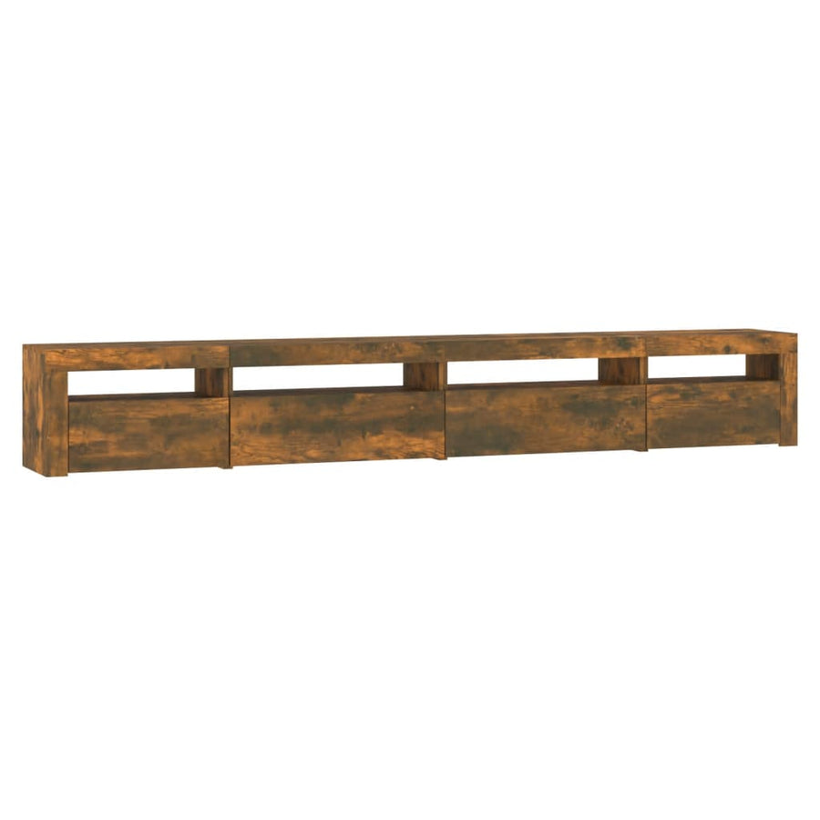Tv-Meubel Met Led-Verlichting 270X35X40 Cm Gerookt Eikenkleurig 1 270 x 35 x 40 cm