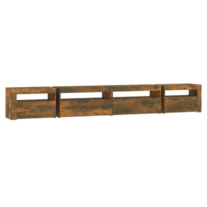 Tv-Meubel Met Led-Verlichting 270X35X40 Cm Gerookt Eikenkleurig 1 270 x 35 x 40 cm
