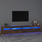 Tv-meubel 270x35x40 cm gerookt eiken led