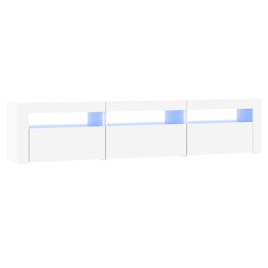 Tv-Meubel Met Led-Verlichting 180X35X40 Cm Wit 180 x 35 x 40 cm