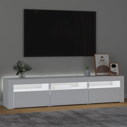 Tv-Meubel Met Led-Verlichting 180X35X40 Cm Wit 180 x 35 x 40 cm