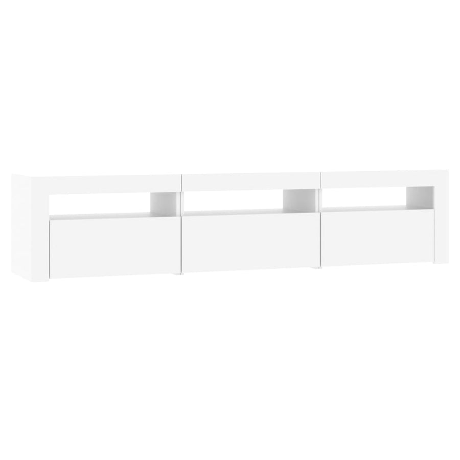 Tv-Meubel Met Led-Verlichting 180X35X40 Cm Wit 180 x 35 x 40 cm