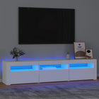 Tv-meubel 180x35x40 cm wit LED