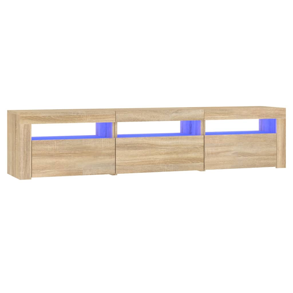 Tv-Meubel Met Led-Verlichting 180X35X40 Cm Sonoma Eikenkleurig 180 x 35 x 40 cm