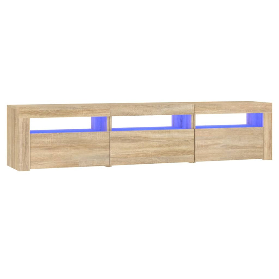 Tv-Meubel Met Led-Verlichting 180X35X40 Cm Sonoma Eikenkleurig 180 x 35 x 40 cm