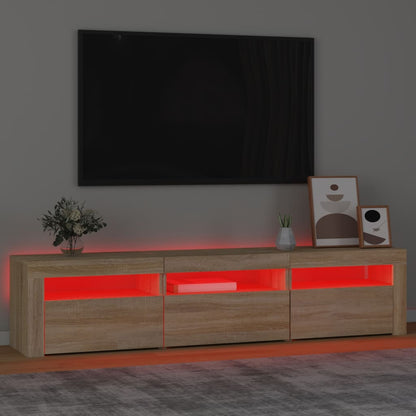 Tv-Meubel Met Led-Verlichting 180X35X40 Cm Sonoma Eikenkleurig 180 x 35 x 40 cm