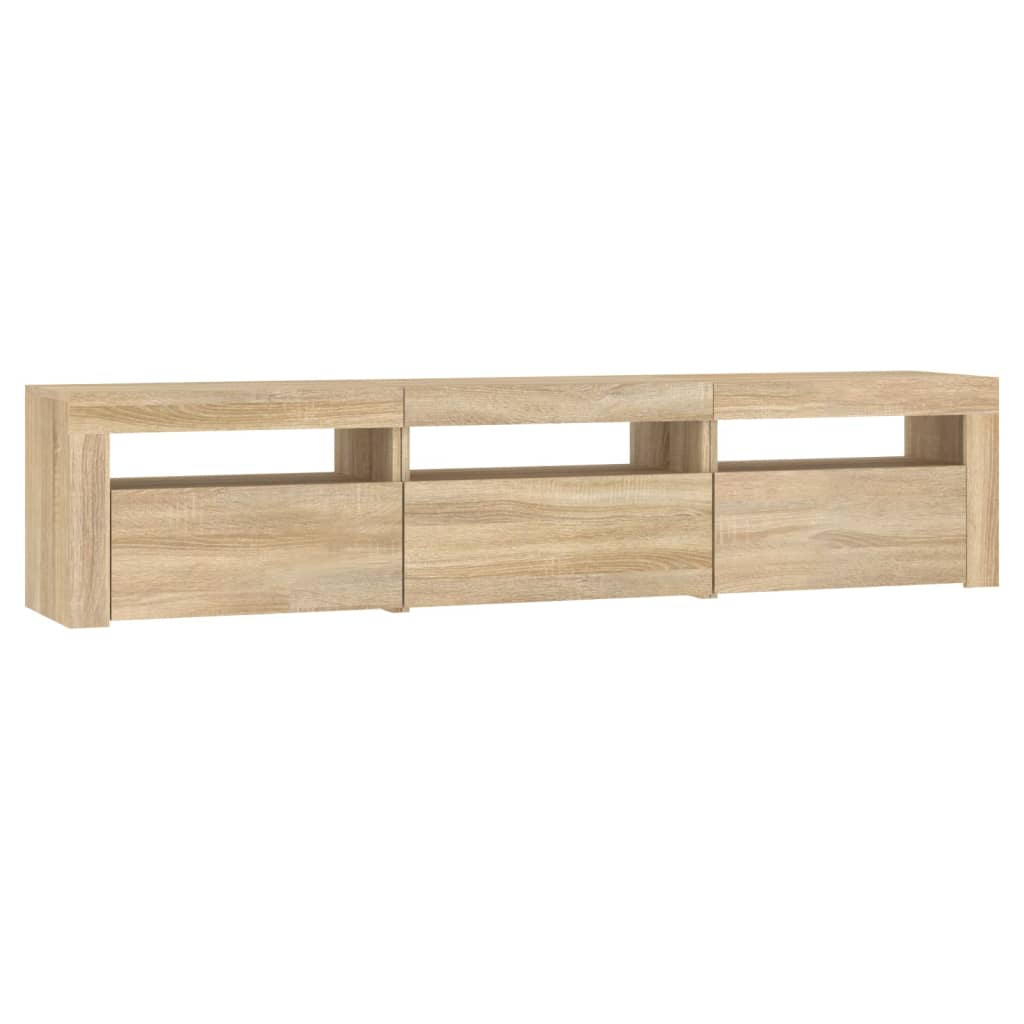 Tv-Meubel Met Led-Verlichting 180X35X40 Cm Sonoma Eikenkleurig 180 x 35 x 40 cm