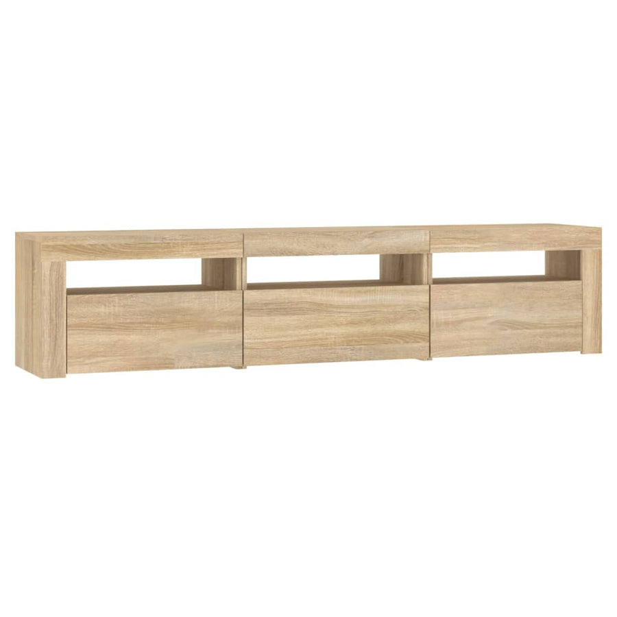 Tv-Meubel Met Led-Verlichting 180X35X40 Cm Sonoma Eikenkleurig 180 x 35 x 40 cm