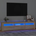 Tv-meubel 180x35x40 cm sonoma eiken met led-verlichting