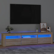 Tv-meubel 180x35x40 cm sonoma eiken met led-verlichting