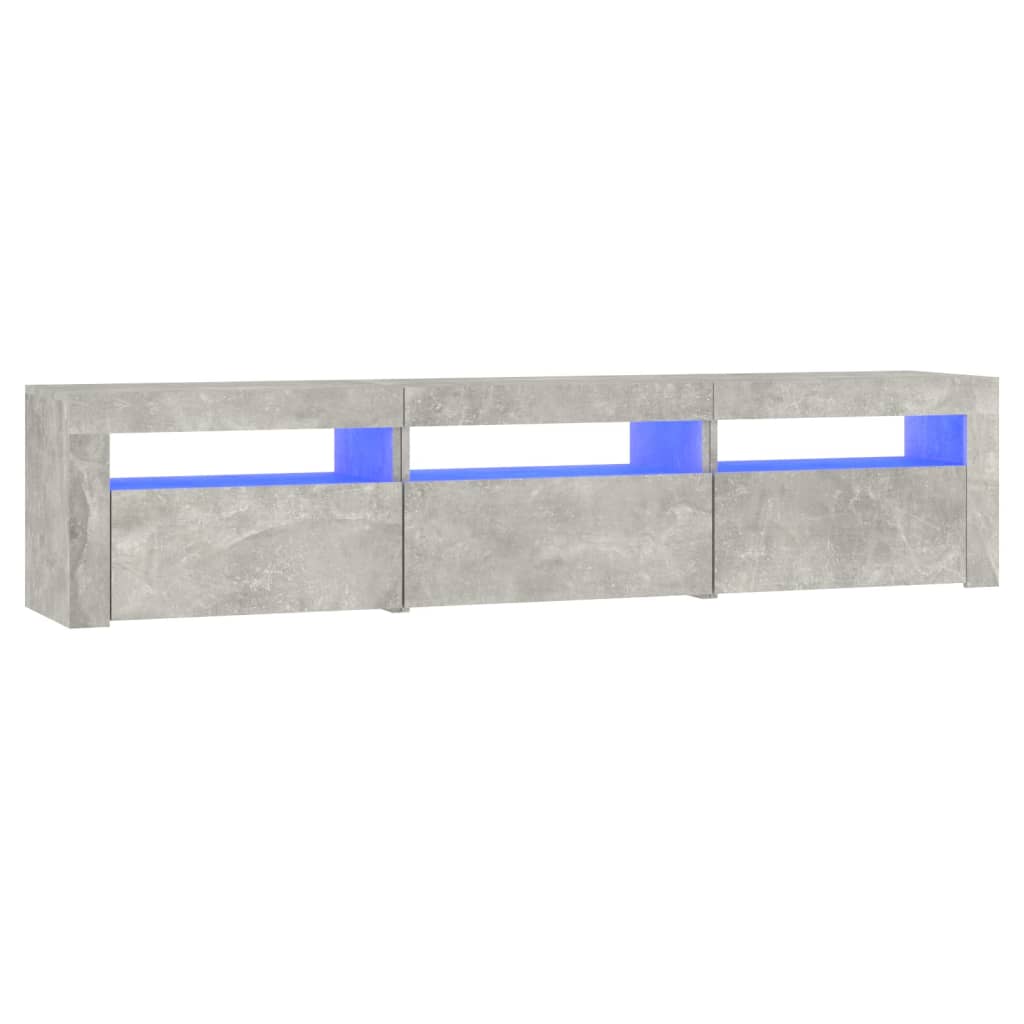 Tv-Meubel Met Led-Verlichting 180 x 35 x 40 cm Betongrijs