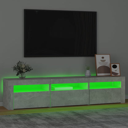 Tv-Meubel Met Led-Verlichting 180 x 35 x 40 cm Betongrijs