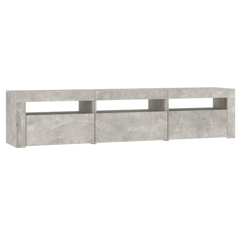 Tv-Meubel Met Led-Verlichting 180 x 35 x 40 cm Betongrijs