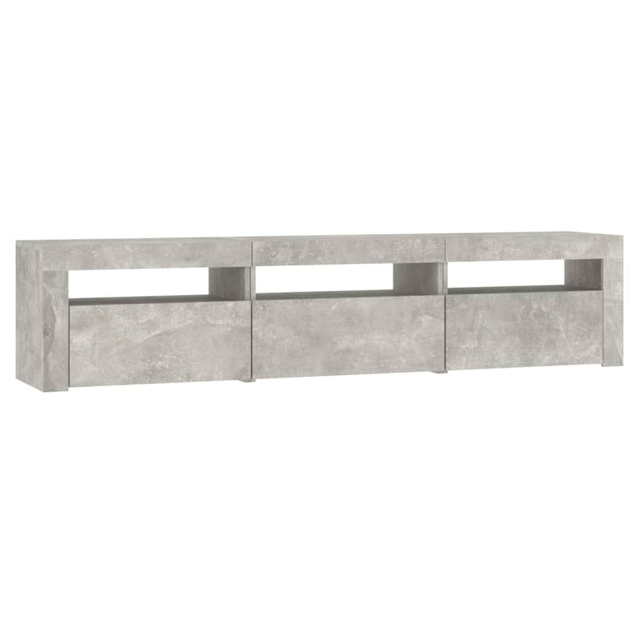 Tv-Meubel Met Led-Verlichting 180 x 35 x 40 cm Betongrijs