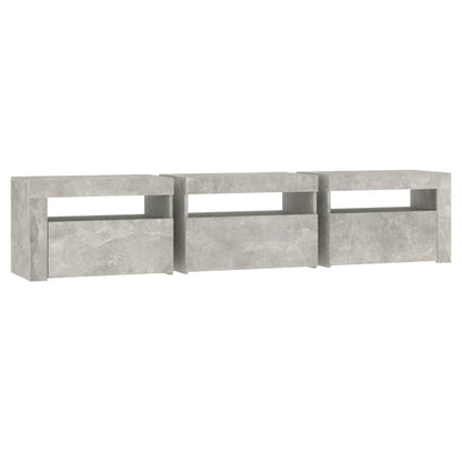 Tv-Meubel Met Led-Verlichting 180 x 35 x 40 cm Betongrijs