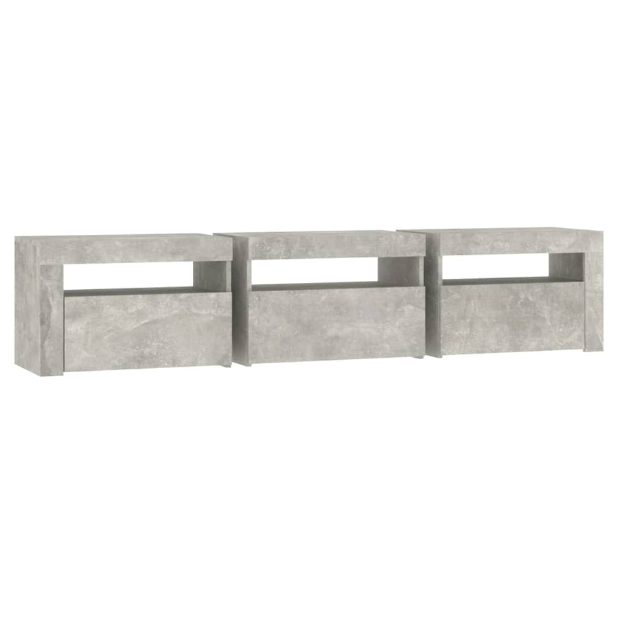 Tv-Meubel Met Led-Verlichting 180 x 35 x 40 cm Betongrijs
