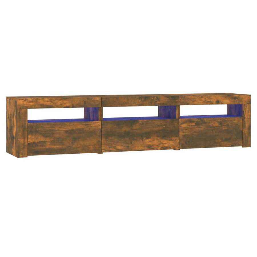 Tv-Meubel Met Led-Verlichting 180X35X40 Cm Gerookt Eikenkleurig 180 x 35 x 40 cm