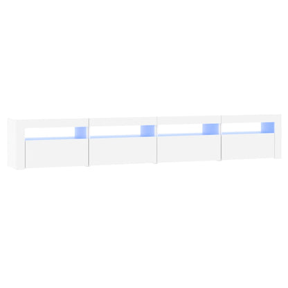 Tv-Meubel Met Led-Verlichting 240 x 35 x 40 cm Wit