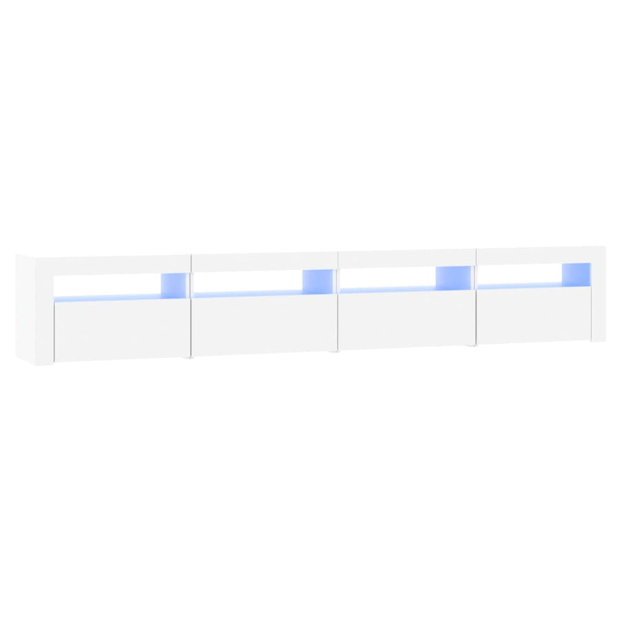 Tv-Meubel Met Led-Verlichting 240 x 35 x 40 cm Wit