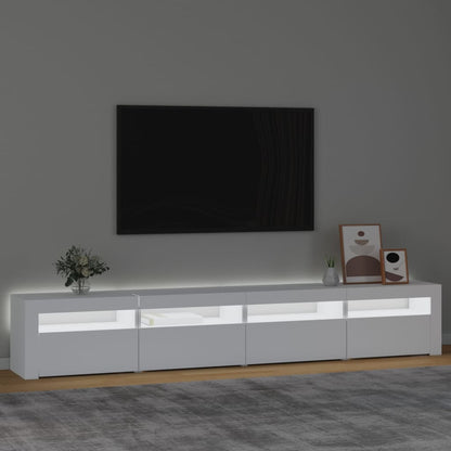 Tv-Meubel Met Led-Verlichting 240 x 35 x 40 cm Wit