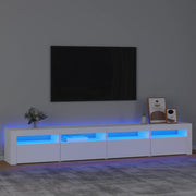 Tv-meubel 240x35x40 cm wit LED