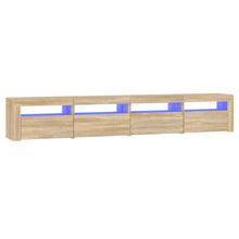 Tv-Meubel Met Led-Verlichting Kleurig 240 x 35 x 40 cm Sonoma eiken
