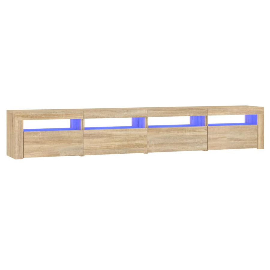 Tv-Meubel Met Led-Verlichting Kleurig 240 x 35 x 40 cm Sonoma eiken