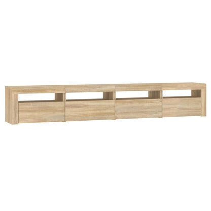 Tv-Meubel Met Led-Verlichting Kleurig 240 x 35 x 40 cm Sonoma eiken