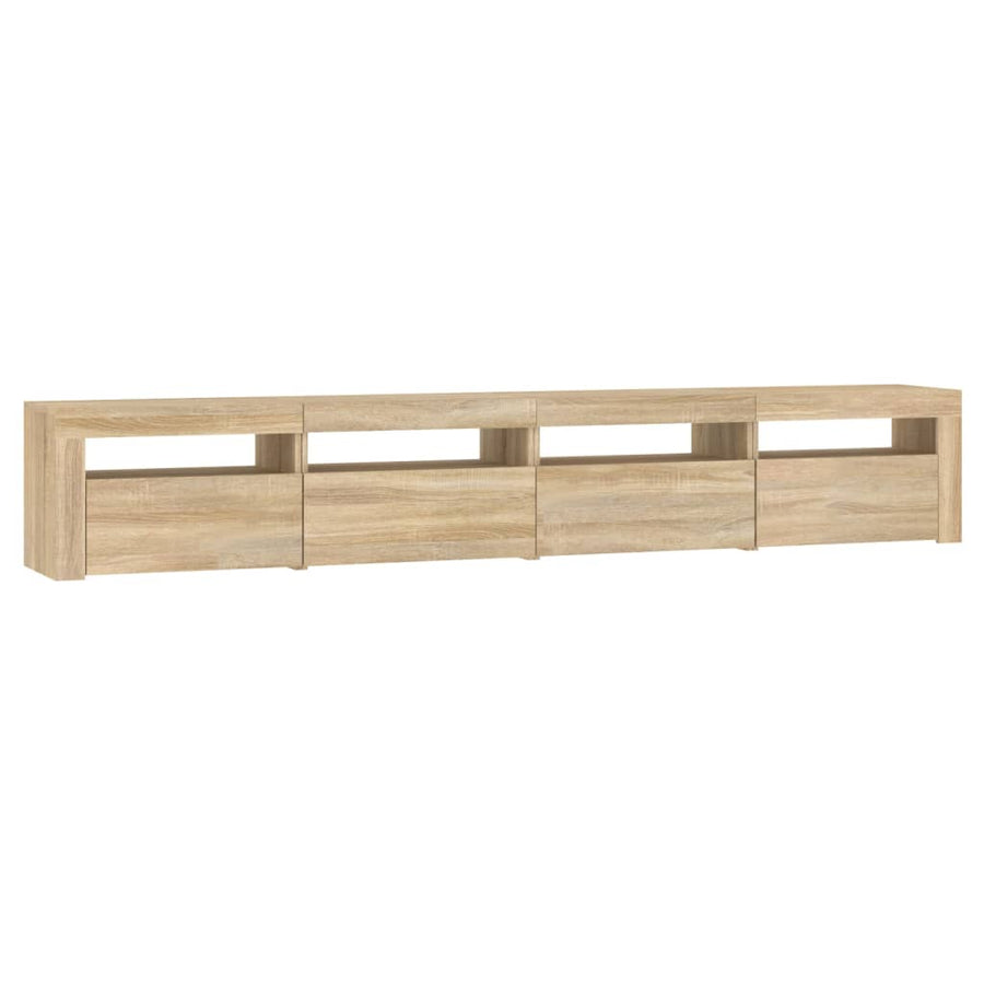 Tv-Meubel Met Led-Verlichting Kleurig 240 x 35 x 40 cm Sonoma eiken