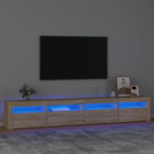 Tv-meubel 240x35x40 cm sonoma eiken met led