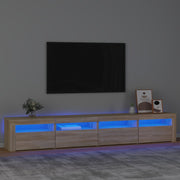 Tv-meubel 240x35x40 cm sonoma eiken met led