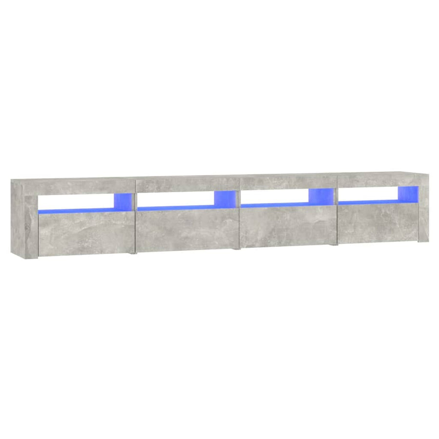 Tv-Meubel Met Led-Verlichting 240 x 35 x 40 cm Betongrijs