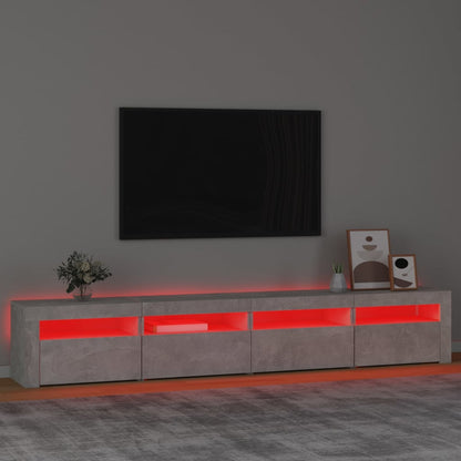 Tv-Meubel Met Led-Verlichting 240 x 35 x 40 cm Betongrijs