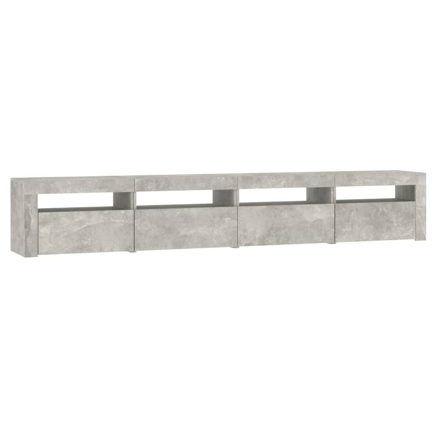 Tv-Meubel Met Led-Verlichting 240 x 35 x 40 cm Betongrijs