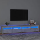 Tv-meubel 240x35x40 cm betongrijs LED